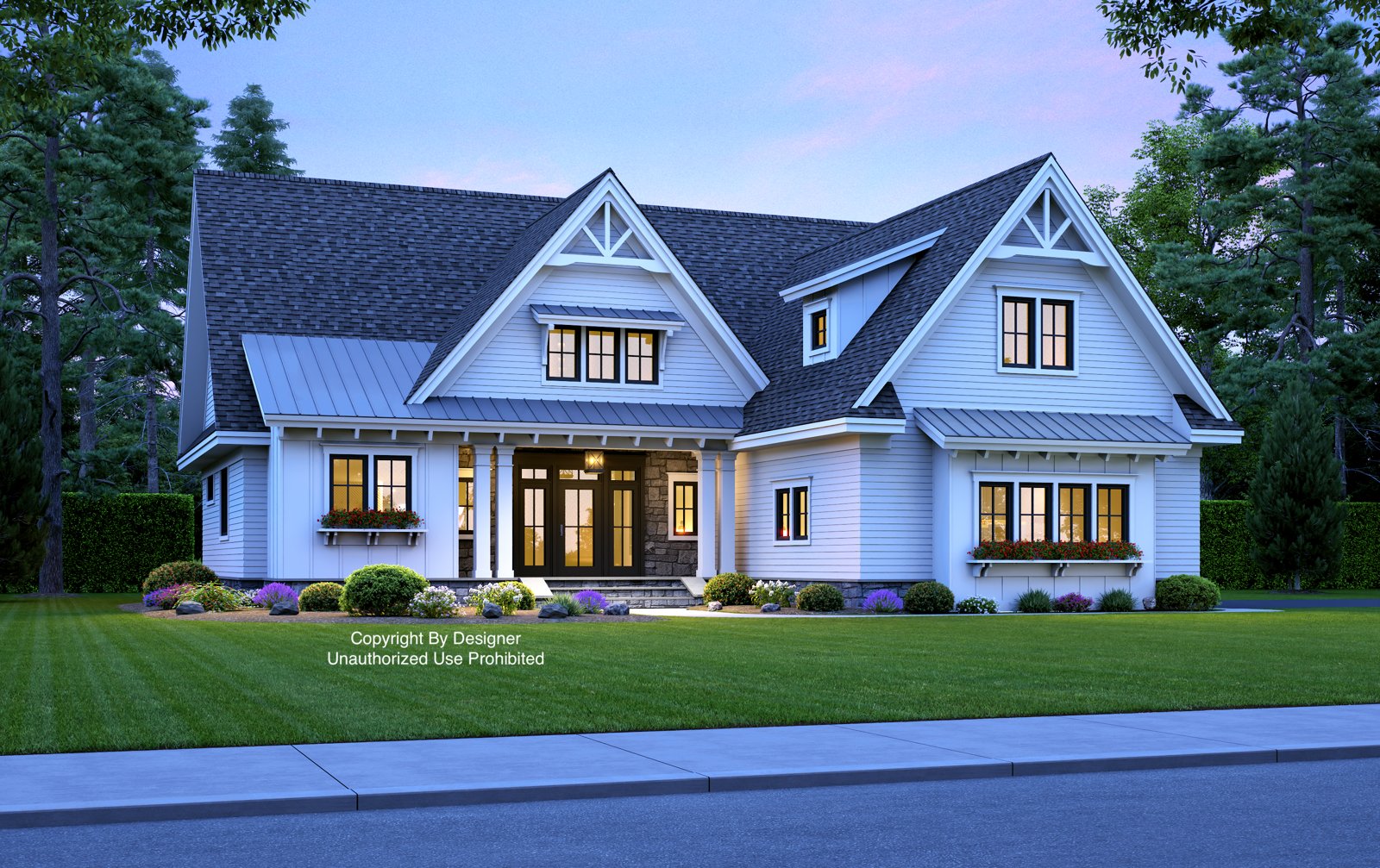 Ivory Farm modern farmhouse interior rendering