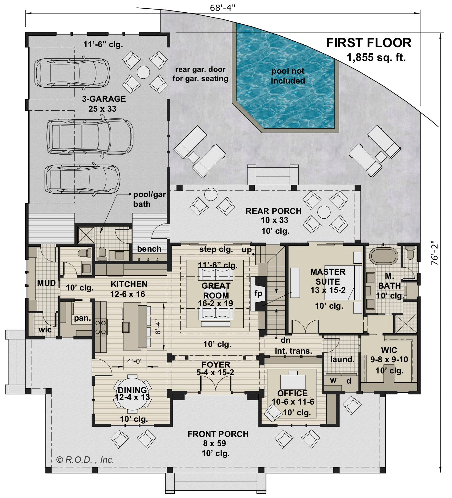 Misty Falls modern farmhouse first floor plan