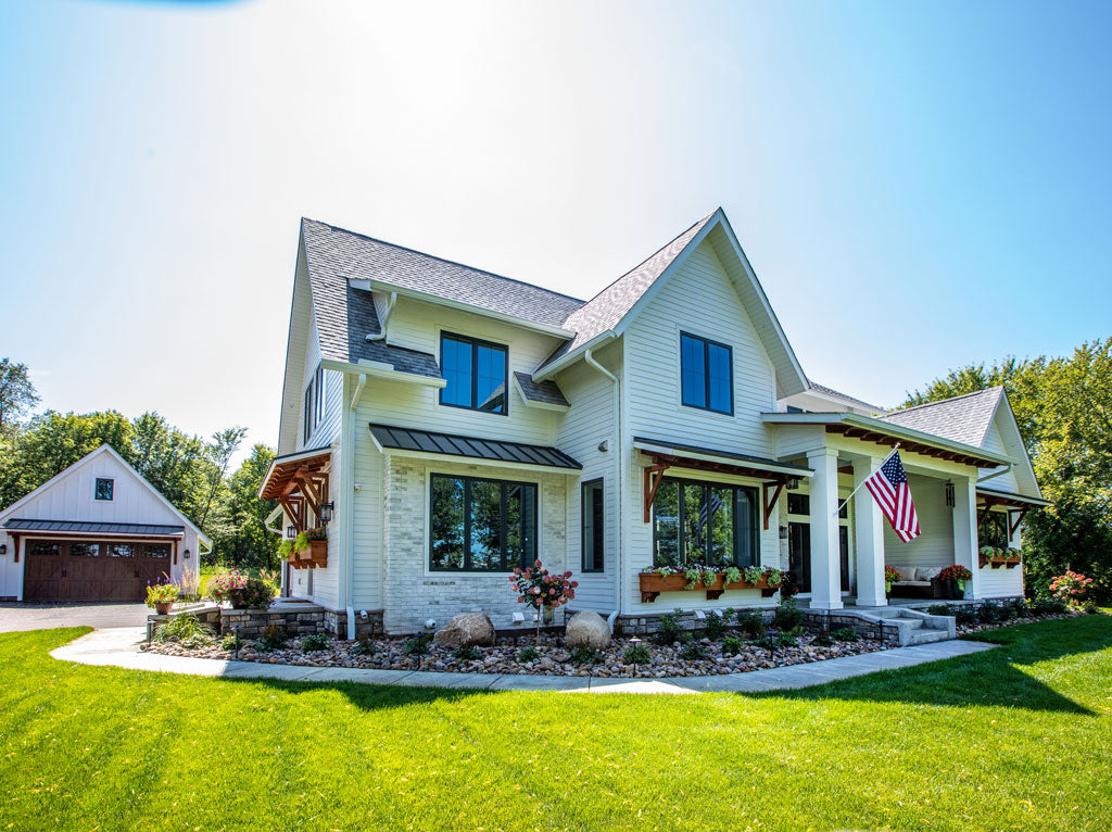 Foxtail Farm modern farmhouse front exterior rendering